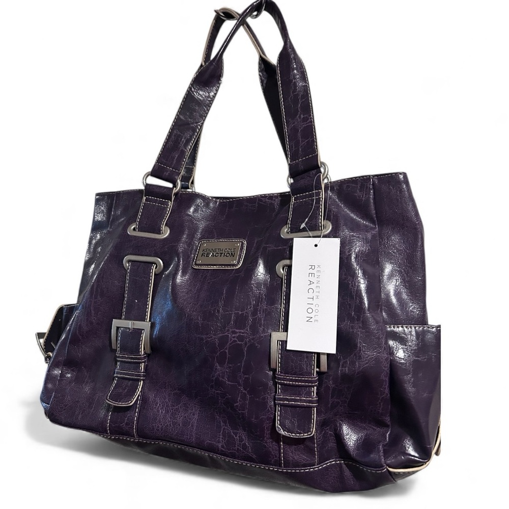 Kenneth Cole Reaction Dark Purple Interconnect Shoulder Tote
NWT - Picture 3 of 9